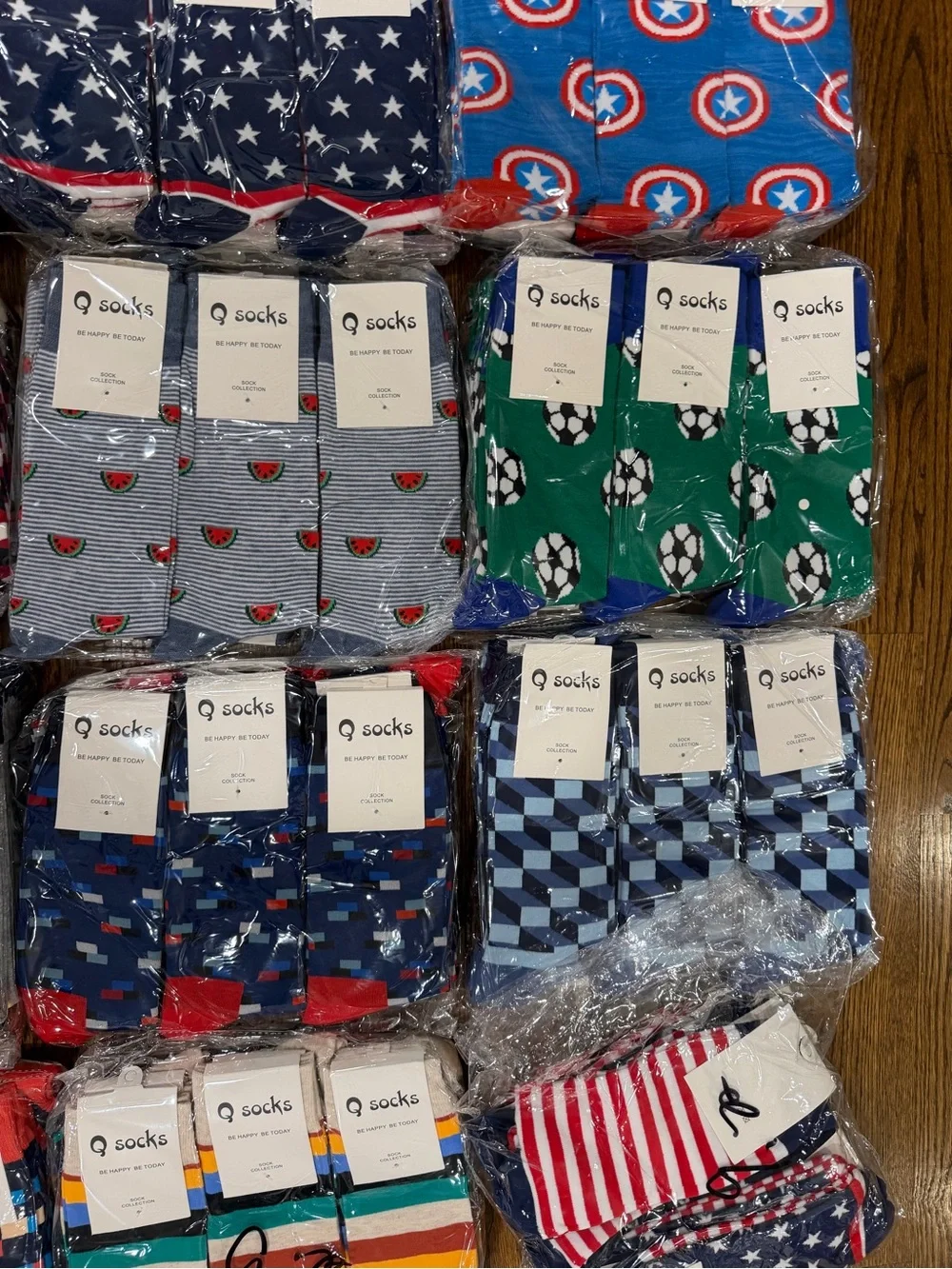 Happy Socks Men's Patterned Crew Socks - Assorted Colors